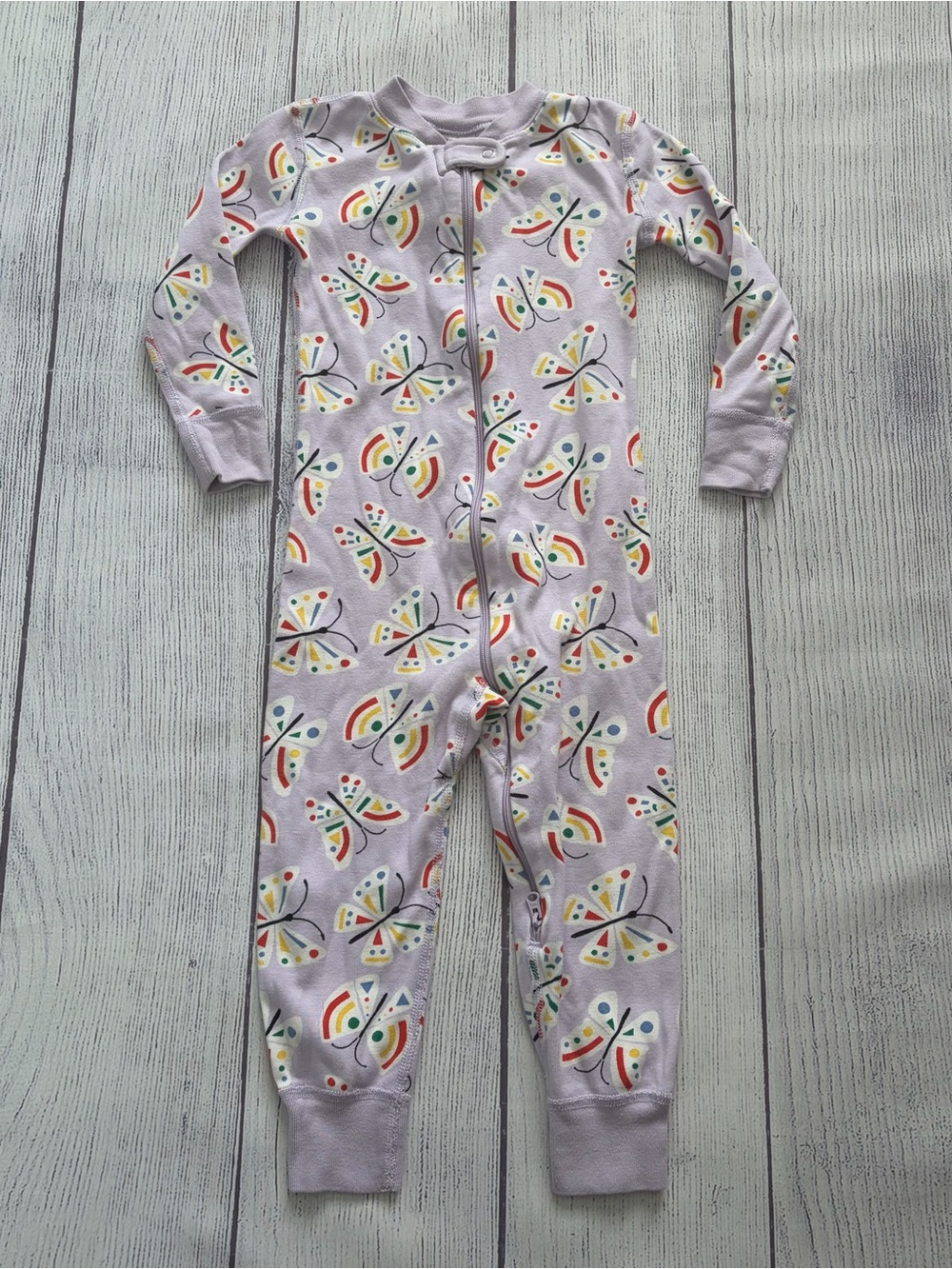 Hanna Andersson Purple Butterfly Footless One Piece Sleeper Size 90 (Size 3T)